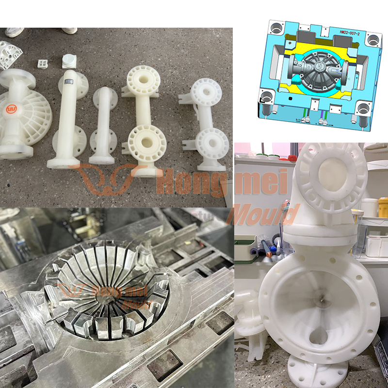 Profesionalni izdelovalec plastičnih kalupov za pnevmatsko membransko črpalko Kalup za vbrizgavanje PTFE zračna črpalka Muold Membrane Pump Tooling